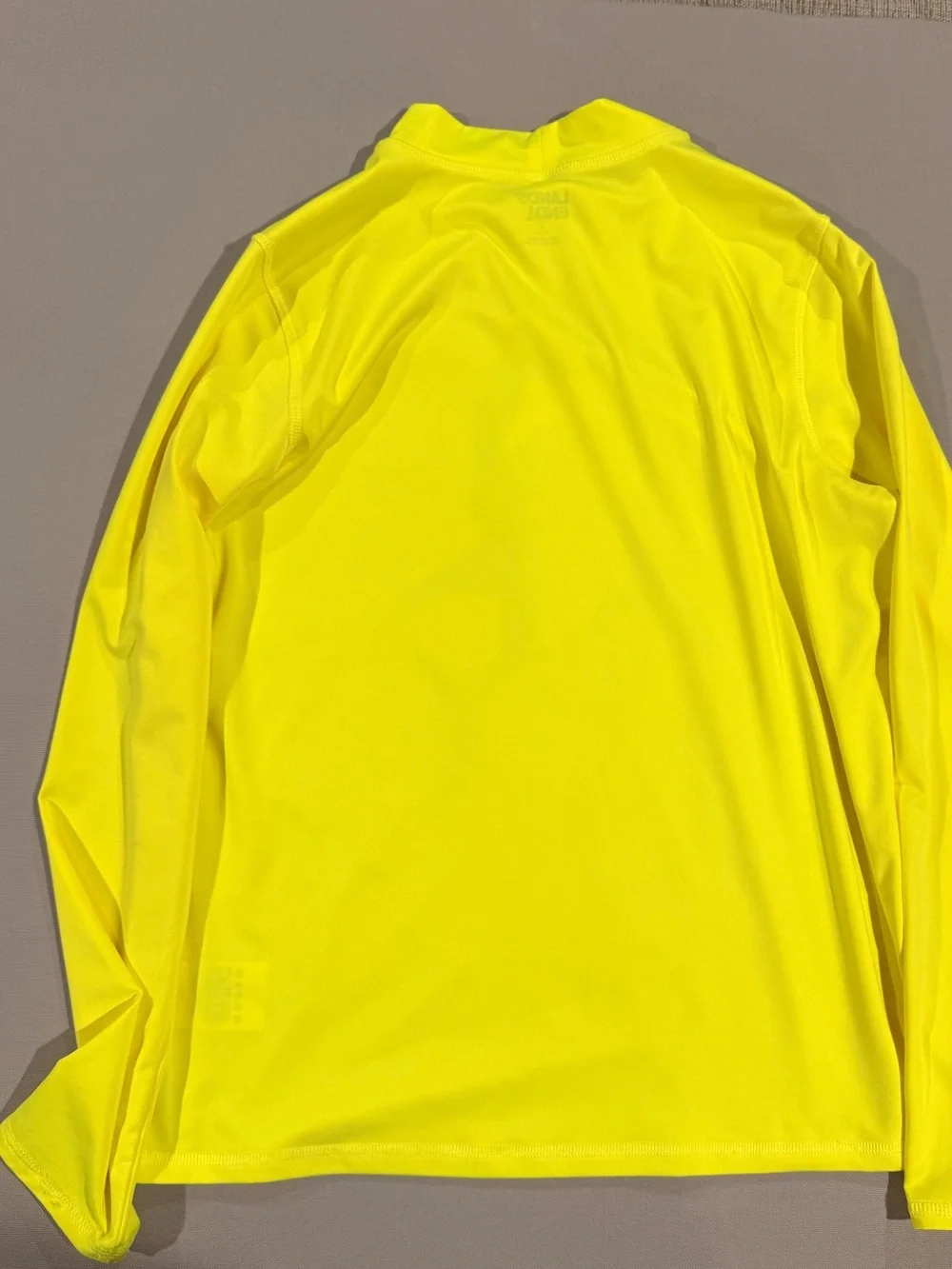 Lot of 2 Lands' End Boys Yellow /Red Long-Sleeve Rashguard shark and peace sign